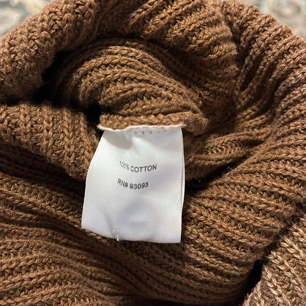 Tyler Boe Cotton Mineral Wash Crew Neck Sweater Size S Tan Brown - Picture 10 of 13